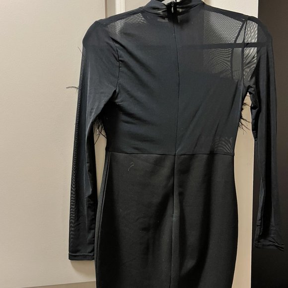 Fashion Nova Secret Diary Fuzzy Black Dress - Picture 5 of 5